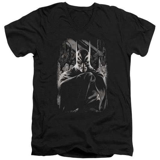 Batman Detective 821 Cover Mens Slim Fit V Neck T Shirt Black