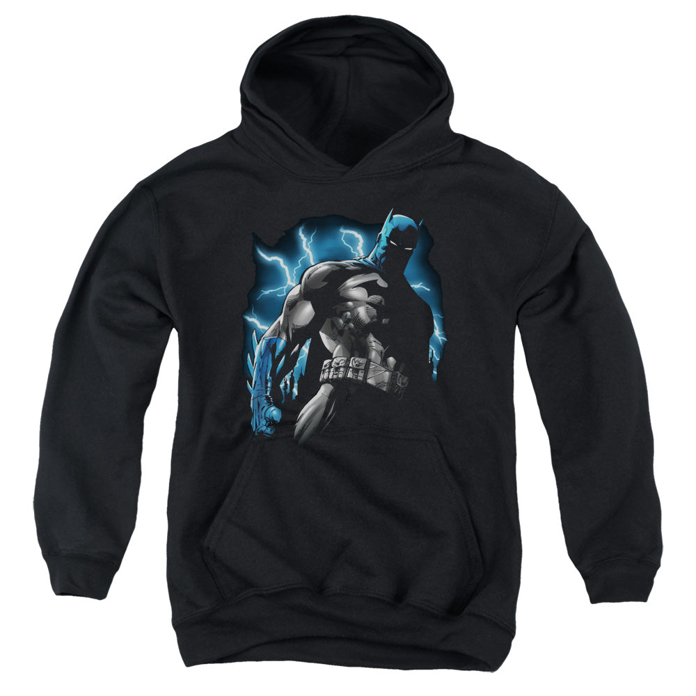 Batman Gotham Lightning Kids Youth Hoodie Black