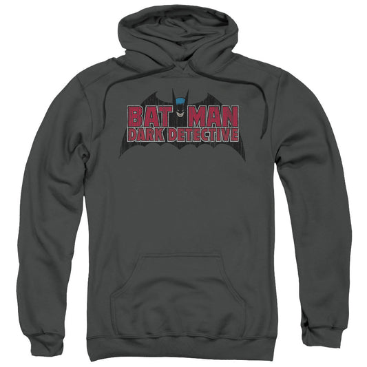 Batman Dark Detective Mens Hoodie Charcoal