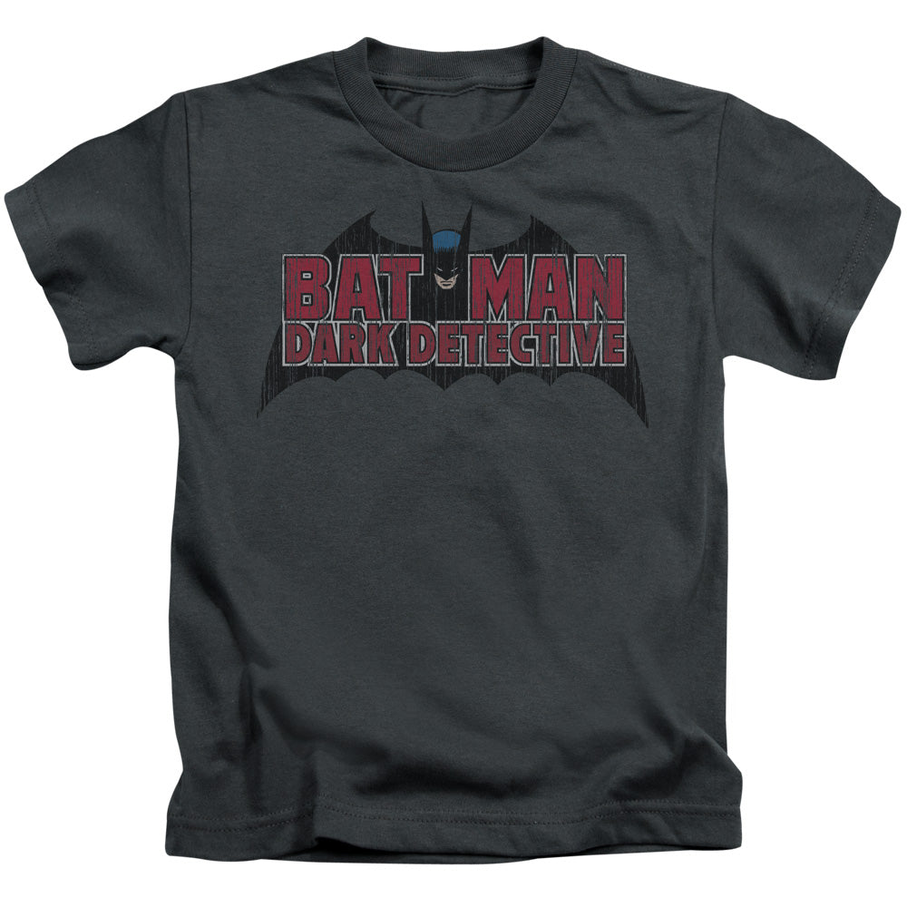 Batman Dark Detective Juvenile Kids Youth T Shirt Charcoal