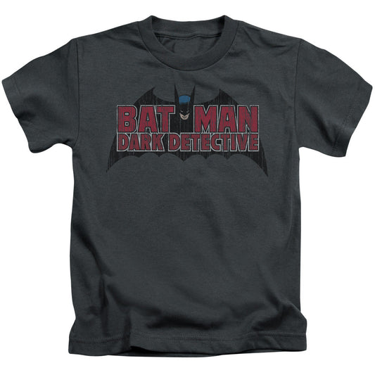 Batman Dark Detective Juvenile Kids Youth T Shirt Charcoal