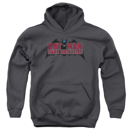 Batman Dark Detective Kids Youth Hoodie Charcoal