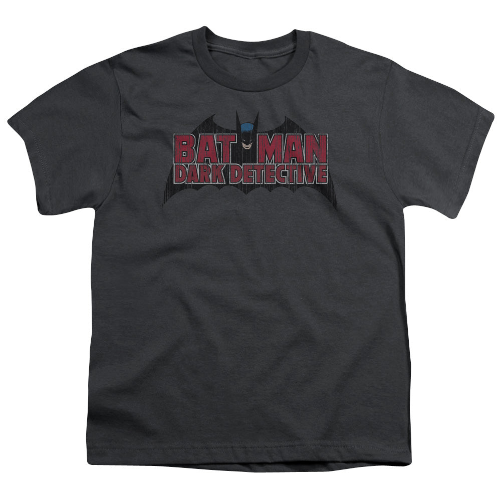 Batman Dark Detective Kids Youth T Shirt Charcoal