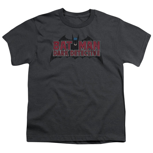 Batman Dark Detective Kids Youth T Shirt Charcoal