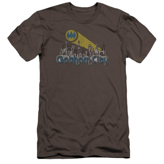 Batman Gotham City Distressed - Men's Premium Slim Fit T-Shirt