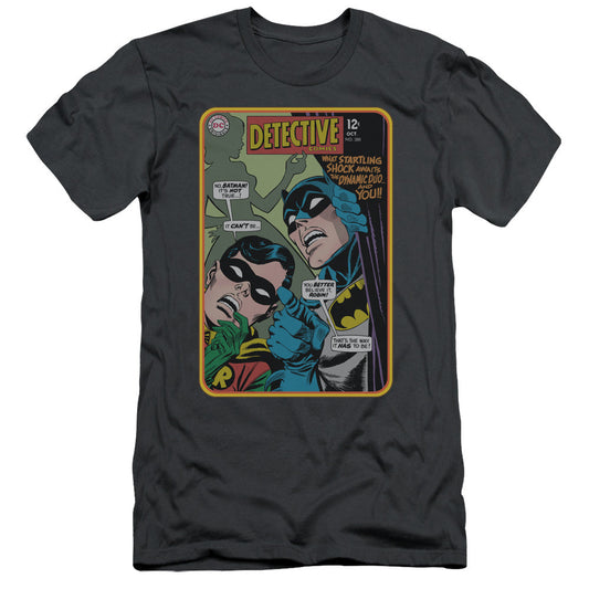 Batman Detective #380 Slim Fit Mens T Shirt Charcoal
