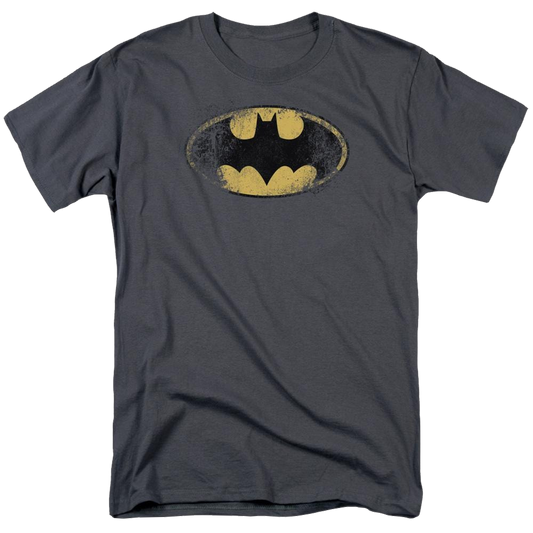Batman Destroyed Logo - Men's Regular Fit T-Shirt