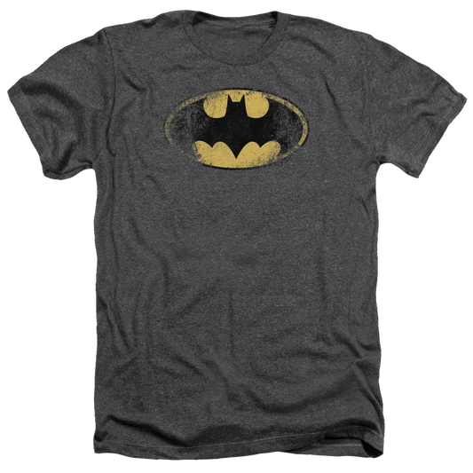 Batman Destroyed Logo - Men's Heather T-Shirt