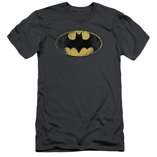 Batman Destroyed Logo - Men's Slim Fit T-Shirt