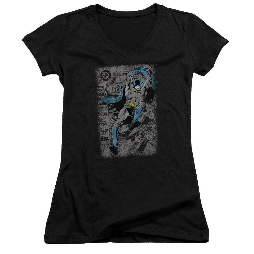 Batman Detective #487 Distress - Juniors V-Neck T-Shirt