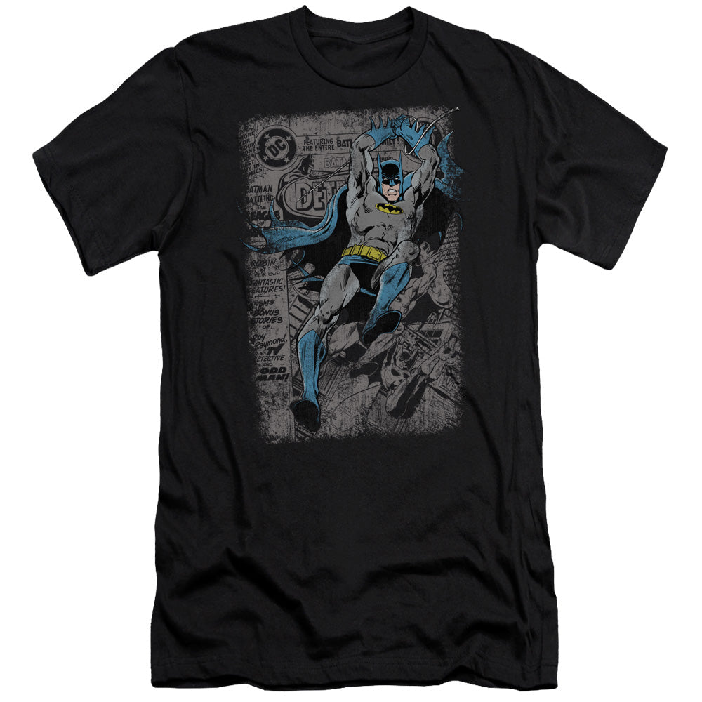 Batman Detective #487 Distress Premium Bella Canvas Slim Fit Mens T Shirt Black