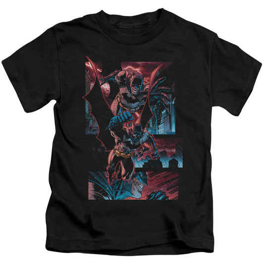 Batman Dark Knight Panels Juvenile Kids Youth T Shirt Black