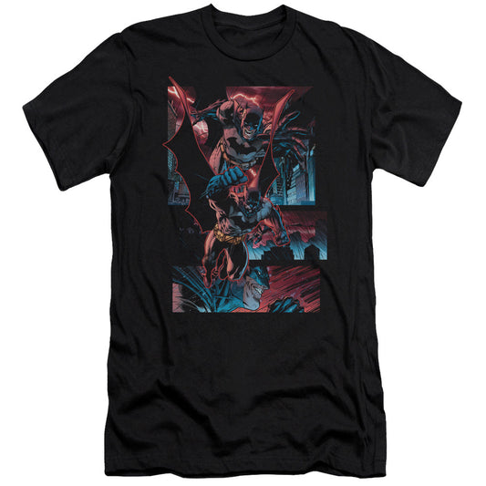 Batman Dark Knight Panels Slim Fit Mens T Shirt Black