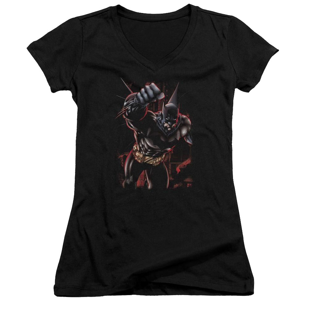 Batman Crimson Knight - Juniors V-Neck T-Shirt
