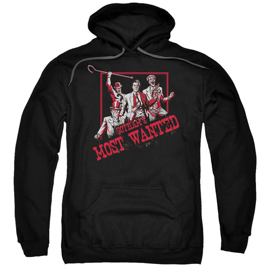 Batman Gotham&#39;s Most Wanted Mens Hoodie Black