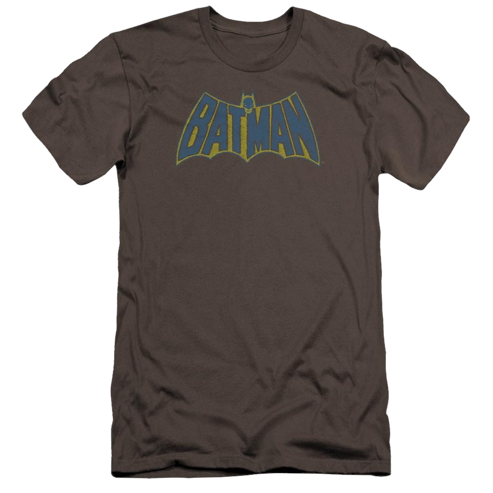 Batman Sketch Logo - Men's Premium Slim Fit T-Shirt