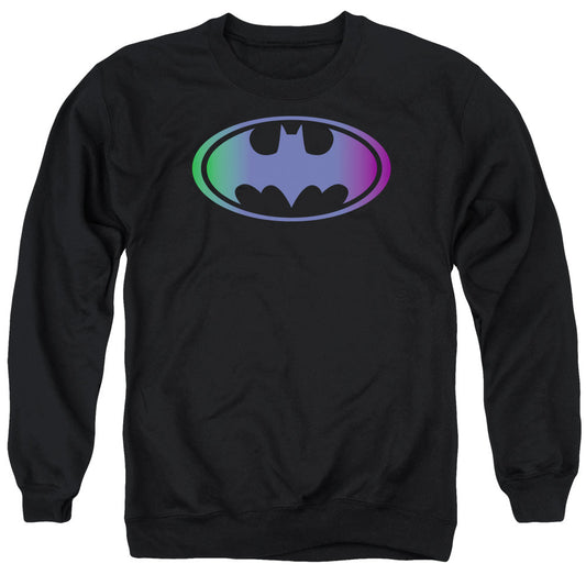 Batman Gradient Bat Logo Mens Crewneck Sweatshirt Black