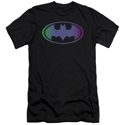 Batman Gradient Bat Logo - Men's Premium Slim Fit T-Shirt
