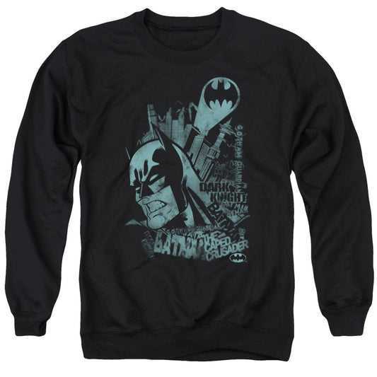 Batman Grited Teeth Mens Crewneck Sweatshirt Black