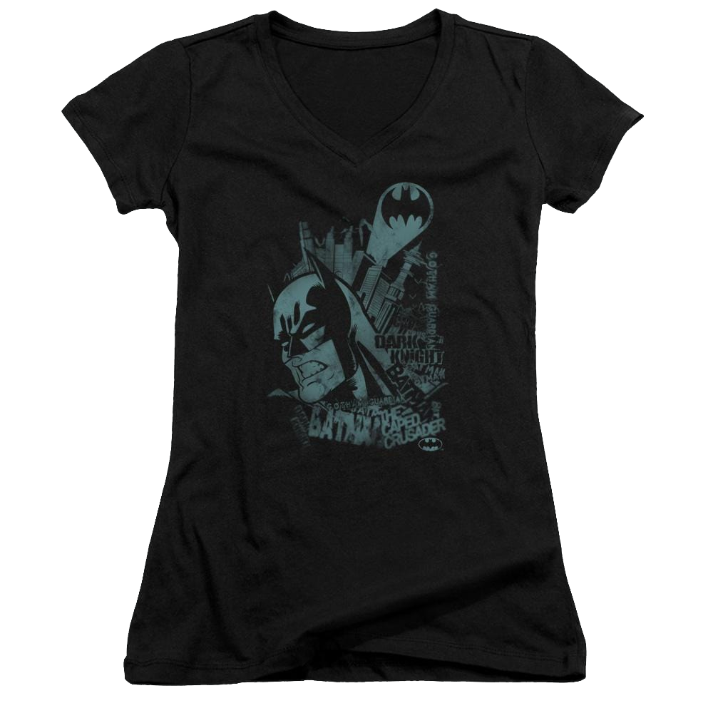 Batman Gritted Teeth - Juniors V-Neck T-Shirt
