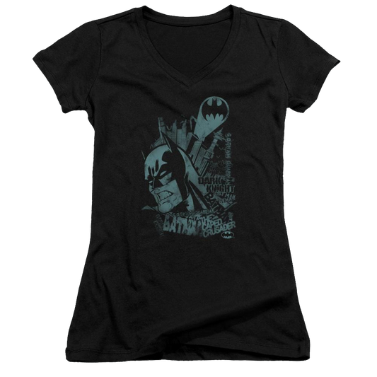 Batman Gritted Teeth - Juniors V-Neck T-Shirt