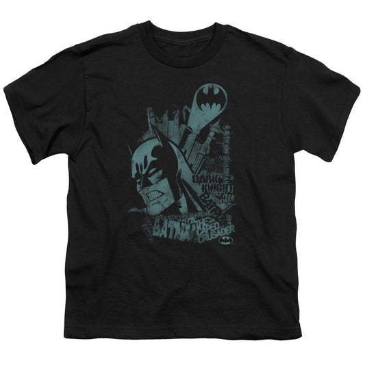 Batman Grited Teeth Kids Youth T Shirt Black