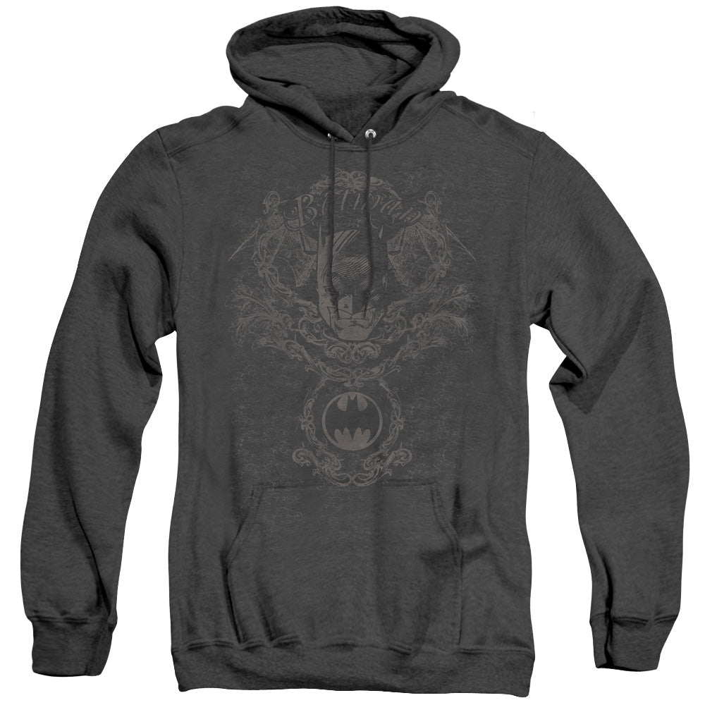 Batman Dark Knight Heraldry Heather Mens Hoodie Black