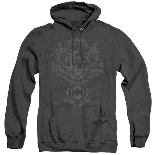Batman Dark Knight Heraldry Heather Mens Hoodie Black