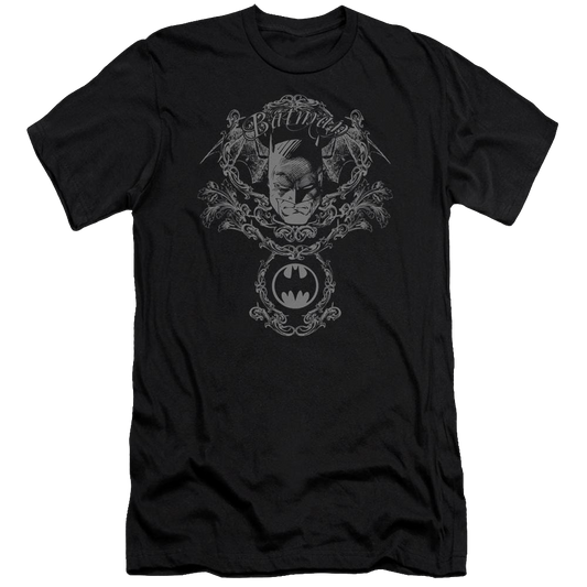 Batman Dark Knight Heraldry - Men's Premium Slim Fit T-Shirt