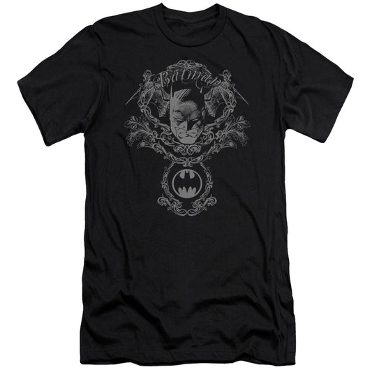 Batman Dark Knight Heraldry Slim Fit Mens T Shirt Black