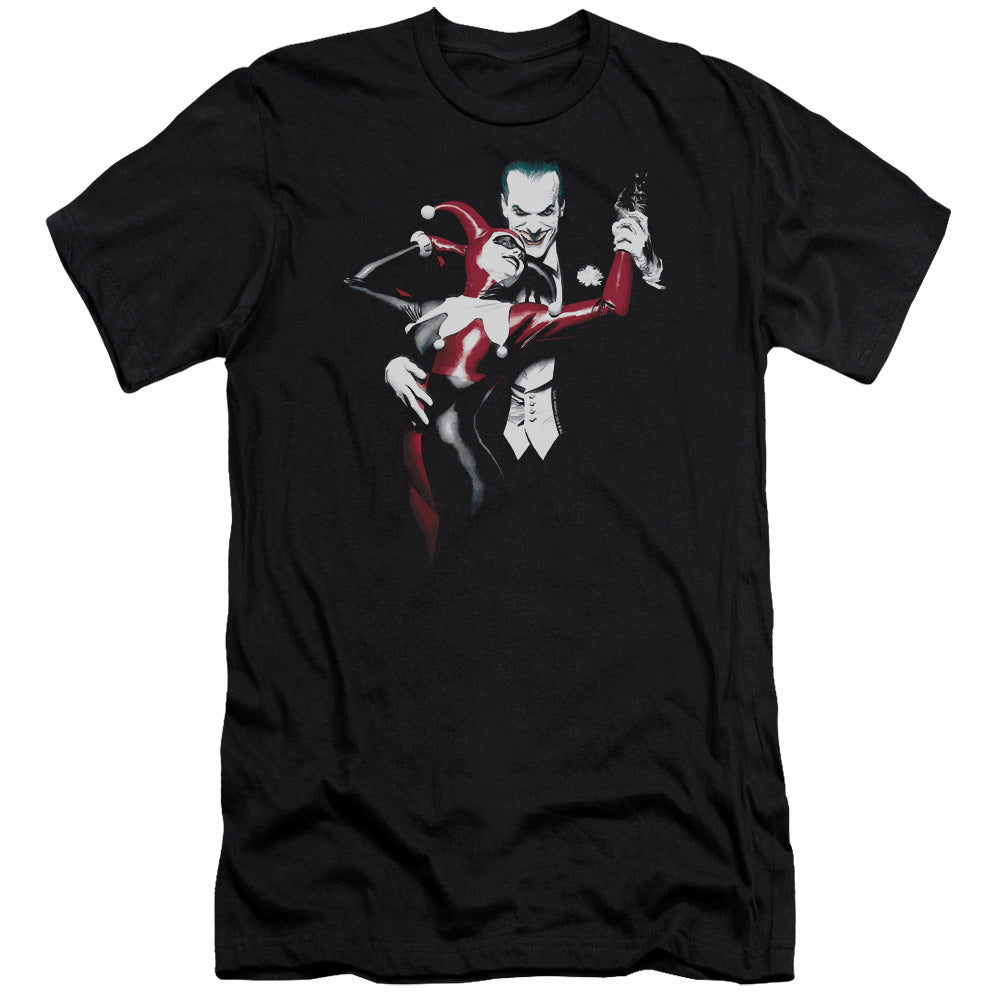 Batman Harley And Joker Premium Bella Canvas Slim Fit Mens T Shirt Black