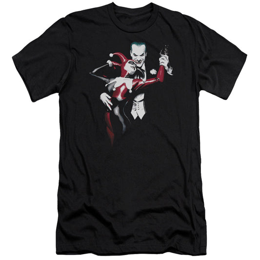 Batman Harley And Joker Premium Bella Canvas Slim Fit Mens T Shirt Black