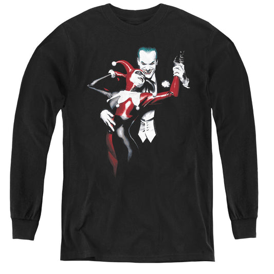 Batman Harley And Joker Long Sleeve Kids Youth T Shirt Black