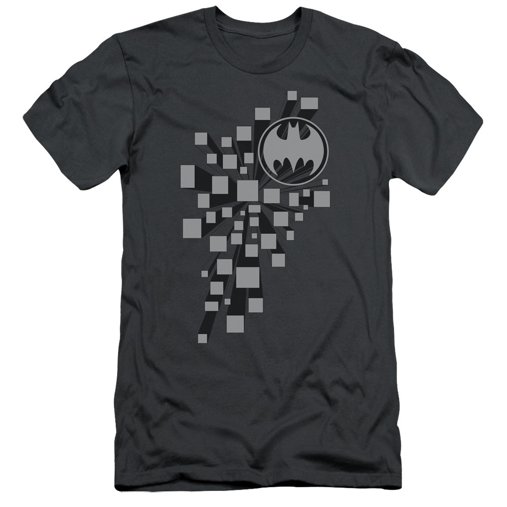 Batman Gotham 3d Slim Fit Mens T Shirt Charcoal