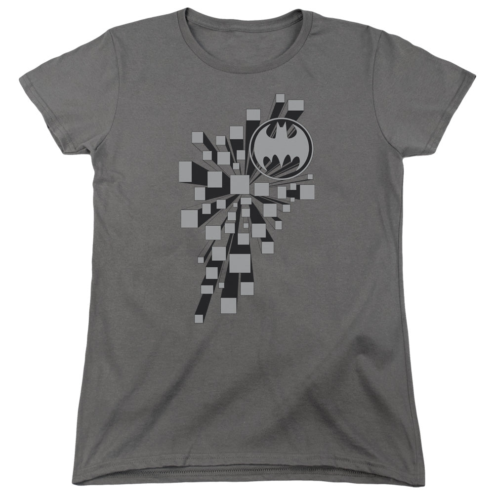 Batman Gotham 3d Womens T Shirt Charcoal