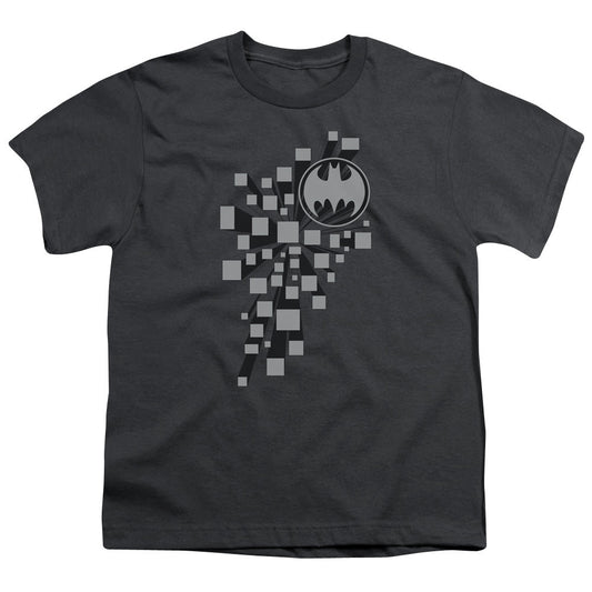 Batman Gotham 3d Kids Youth T Shirt Charcoal