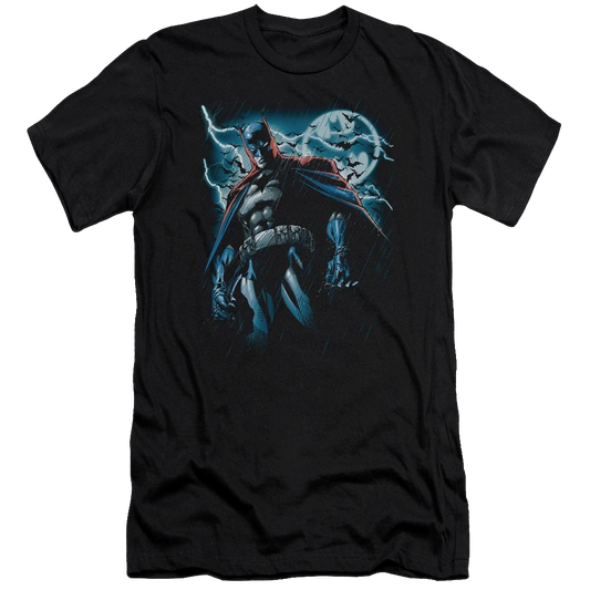 Batman Stormy Knight - Men's Premium Slim Fit T-Shirt
