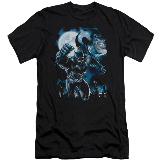 Batman Moonlight Bat - Men's Premium Slim Fit T-Shirt