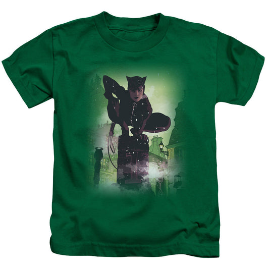 Batman Catwoman #63 Cover Juvenile Kids Youth T Shirt Kelly Green