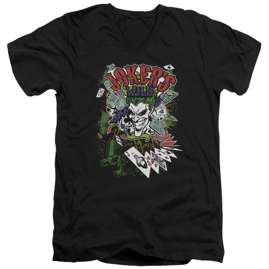 Batman Jokers Wild - Men's V-Neck T-Shirt