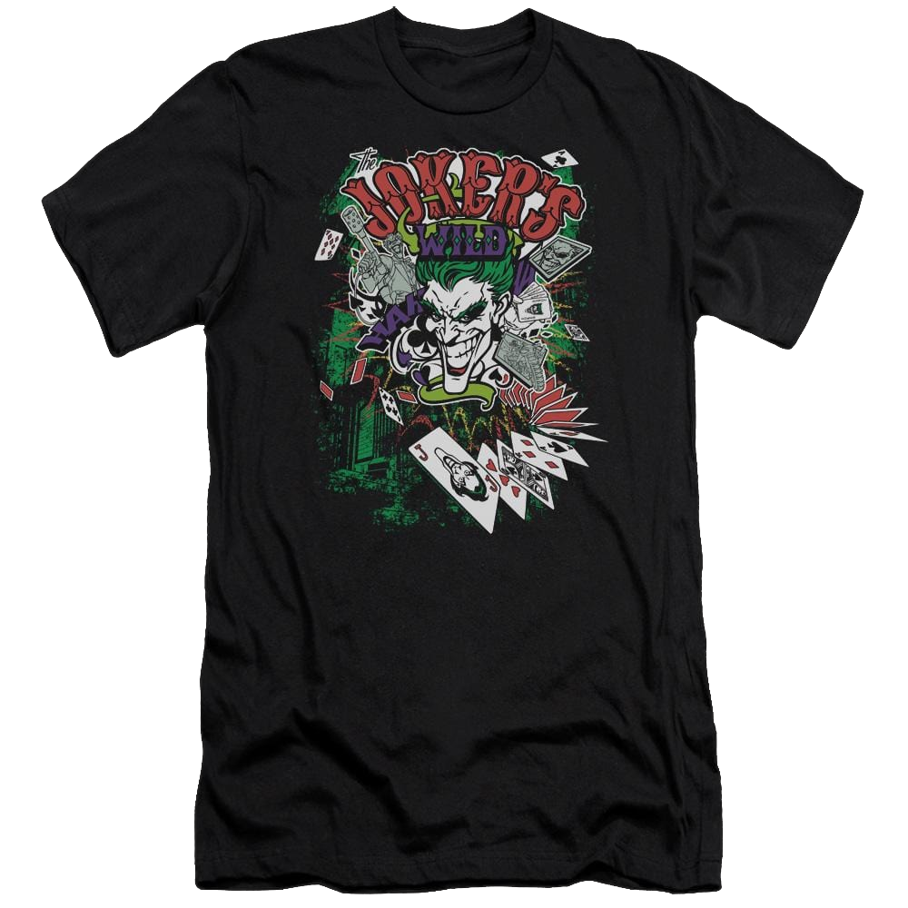 Batman Jokers Wild - Men's Premium Slim Fit T-Shirt