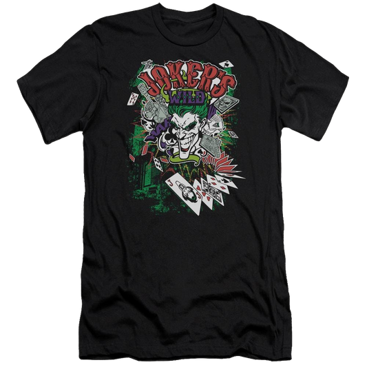Batman Jokers Wild - Men's Premium Slim Fit T-Shirt