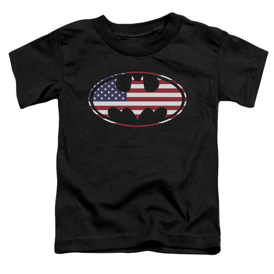 DC Batman American Flag Oval - Toddler T-Shirt