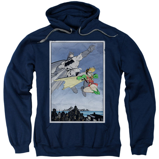 Batman Dkr Duo Mens Hoodie Navy Blue