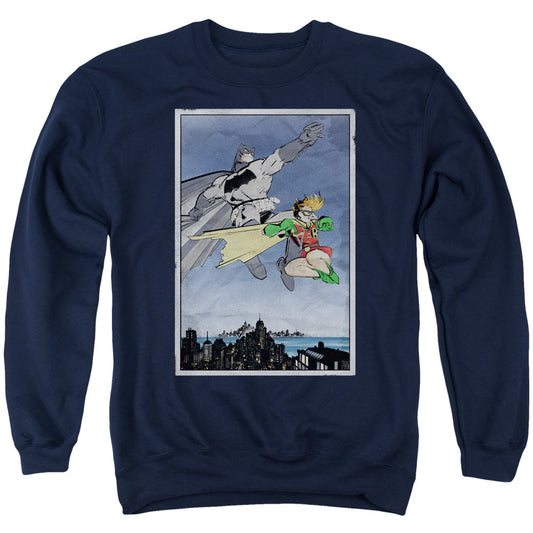 Batman Dkr Duo Mens Crewneck Sweatshirt Navy Blue