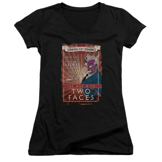 Batman Two Faces - Juniors V-Neck T-Shirt