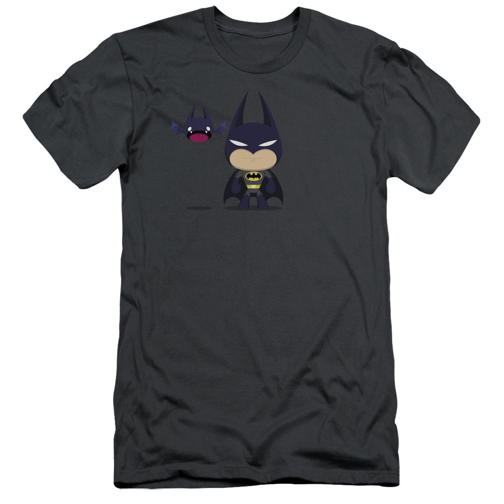 Batman Cute Batman Slim Fit Mens T Shirt Charcoal