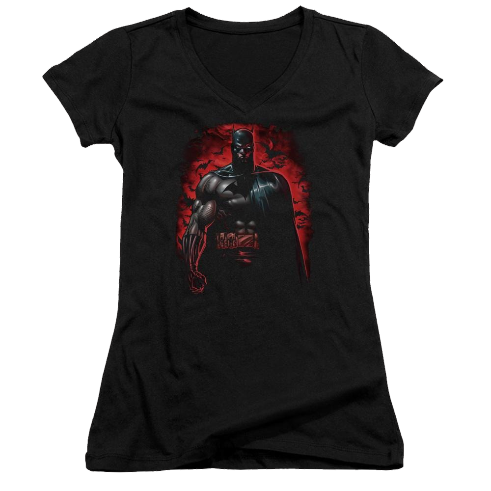 Batman Red Knight - Juniors V-Neck T-Shirt