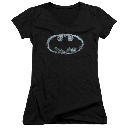 Batman Smoke Signal - Juniors V-Neck T-Shirt