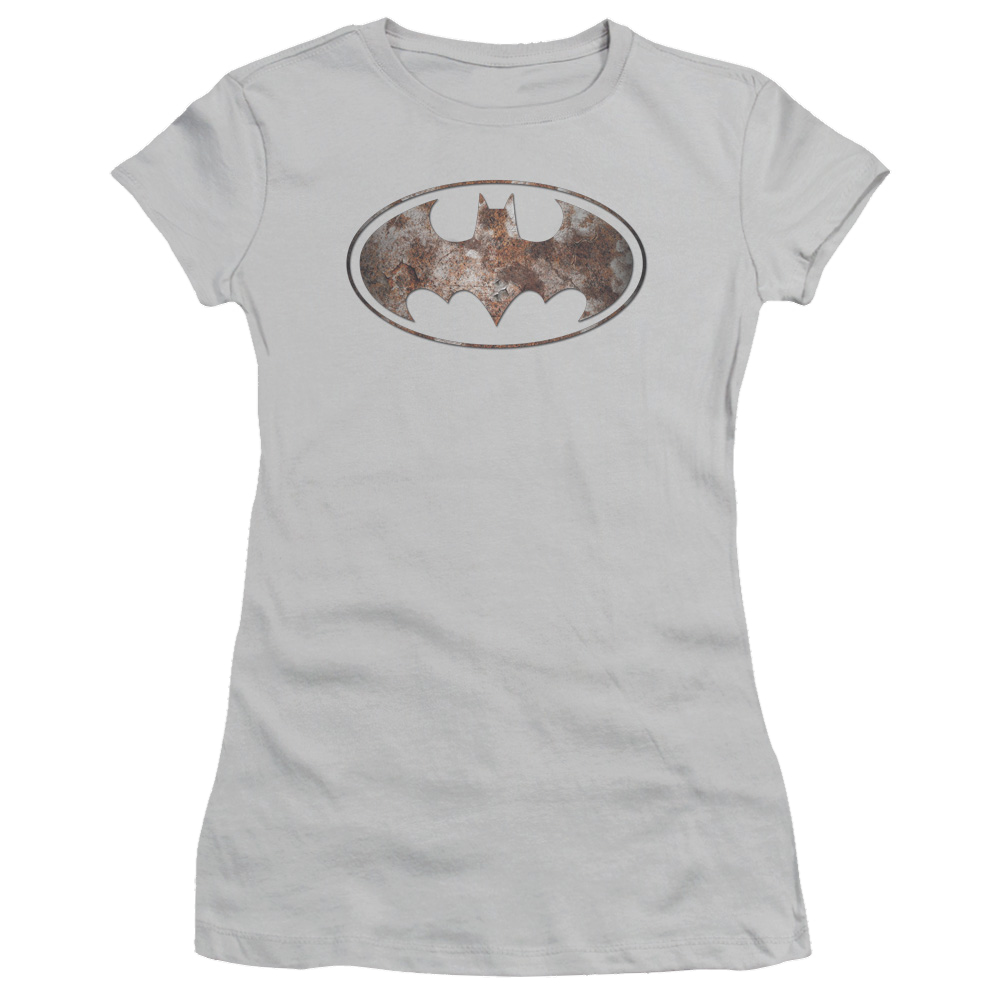 Batman Heavy Rust Logo - Juniors T-Shirt